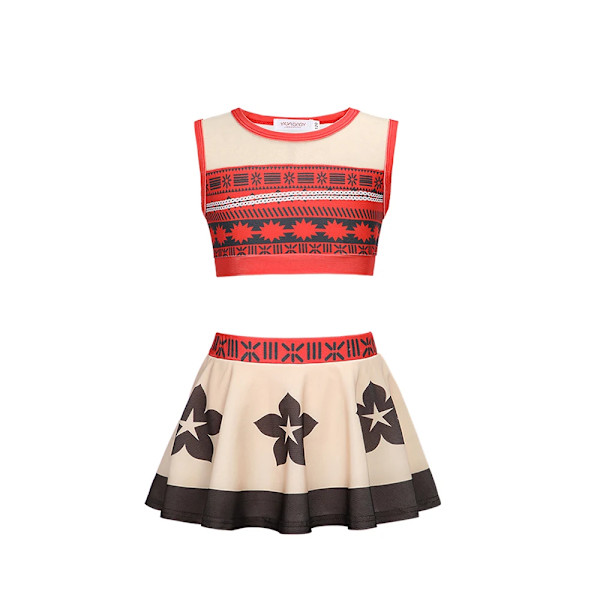Disney Flickor Kostym Vaiana Klänning Sommar Barn Födelsedagsfest Moana Prinsessa Cosplay Husdjur Gris Kyckling Set Halloween Förklädnad Q Moana Swimsuit 3T (110)