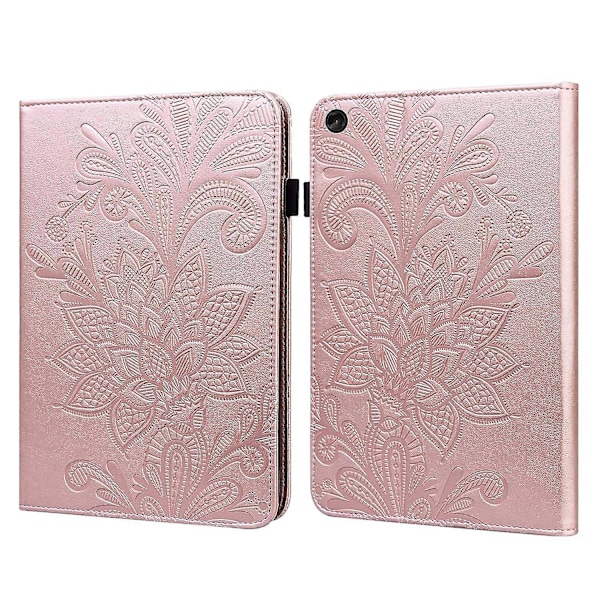 För Lenovo Tab M10 (Gen 3) TB-328FU/TB-328XU Imprinting Tablet Stand Case PU- cover Rose Gold