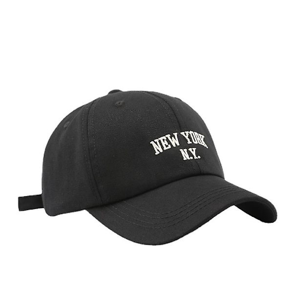 Baseballkepsar för män och kvinnor Justerbara Casual Broderade 1989 New York American Cotton Solhattar Unisex enfärgade visirhattar Black - N.Y