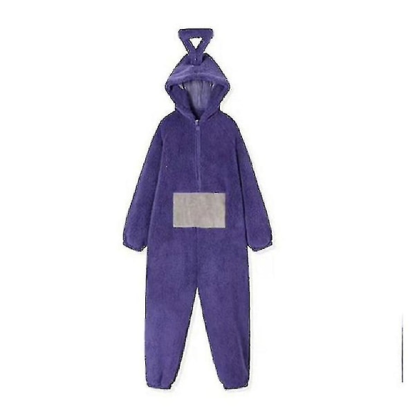 Hem 4 färger Teletubbies Cosplay för vuxna Rolig Tinky Winky Anime Dipsy Laa-laa Po Mjuk långärmad bit Pyjamas Kostym-utmärkt purple M