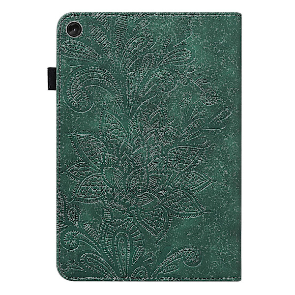 För Lenovo Tab M10 (Gen 3) TB-328FU/TB-328XU Imprinting Tablet Stand Case PU- cover Green