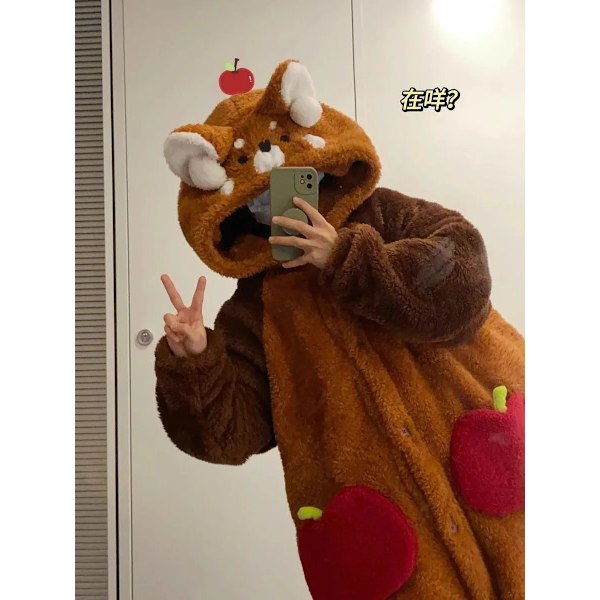 Vuxen tvättbjörn morgonrock onesies pyjamas tecknad pyjamas tvättbjörn kigurumi halloween cosplay kostymer nattdräkt djur nattkläder M robe