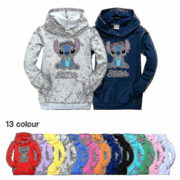 Barn Lilo And Stitch Hoodies Långärmad Sweatshirt Yellow 5-6Years