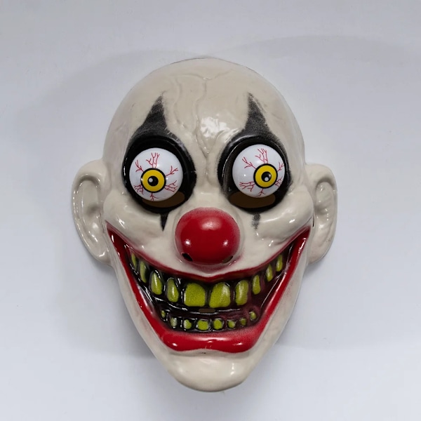 Skräck Zombine Vampyr Clown Skalle Mask Cosplay Plast Rörliga Ögon Joker Masker Halloween Karneval Fest Kostym Rekvisita Joker Mask