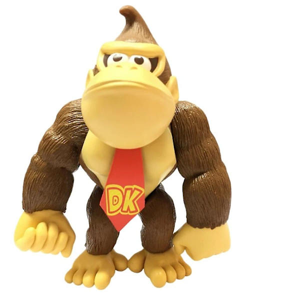 10~14cm Super Mario Bros Pvc Action Figur Leksaker Dockor Modell Set Luigi Yoshi Donkey Kong Svamp för barn Födelsedagspresenter 14cm2