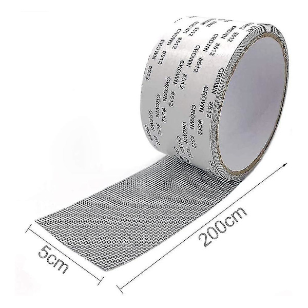 Fönsterskärm Mesh Reparationstejp Kit Extra starkt lim Vattentät Dark grey