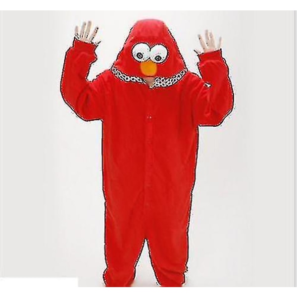 Vuxen Sesame Street Cookie Elmo Costume_y Red S