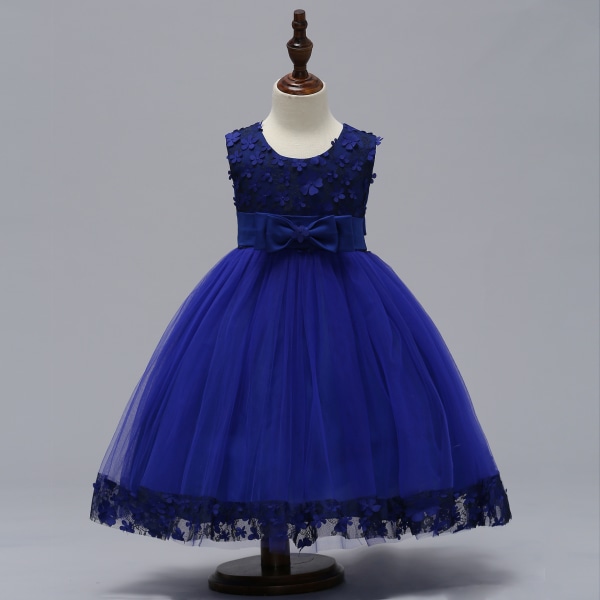 Barnkläder Flickor Bowknot Princess Dress Paljett Bröllopsklänning 10/130cm