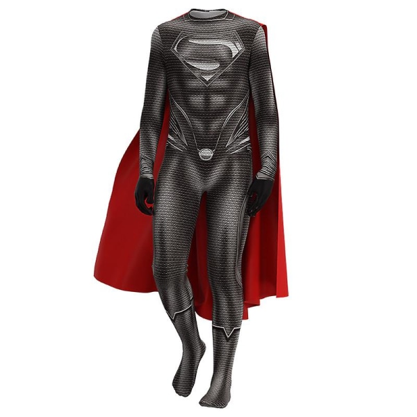 Man Of Steel Cos, Superman Hero, Clark Kent, Bodysuit, Carnival, Halloween Cosplay Costume black 120cm