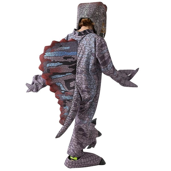 Barn Dinosaur Spinosaurus Jumpsuit Halloween Cosplay Carnival Party Dräkt Outfit Set 6-7Years