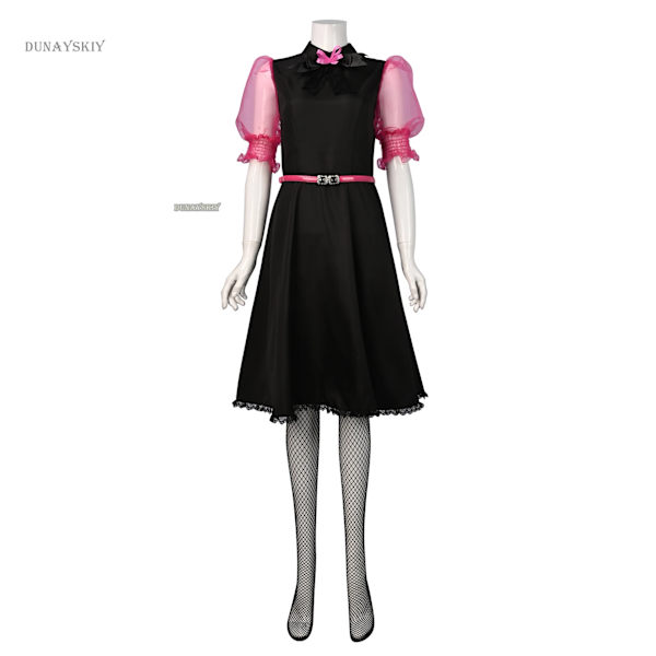 Filmmonster Cosplay Live Klänning Hög Tjej Draculaura Cosplay Kostym Peruk Rosa Klänning Halloween Kvinnor Fancy Roleplay Outfit S W1