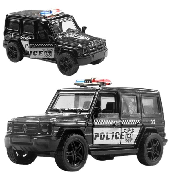 Pojkarnas sportbil leksakspresent A5-2 polisbil svart