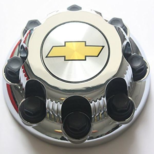 Center Caps för Chevy &amp; GMC 8 skruvmuttrar, 4 st set av Chrome Auto Hub Covers, OEM äkta fabrikseftermarknadsersättning, Easy Bolt On - F