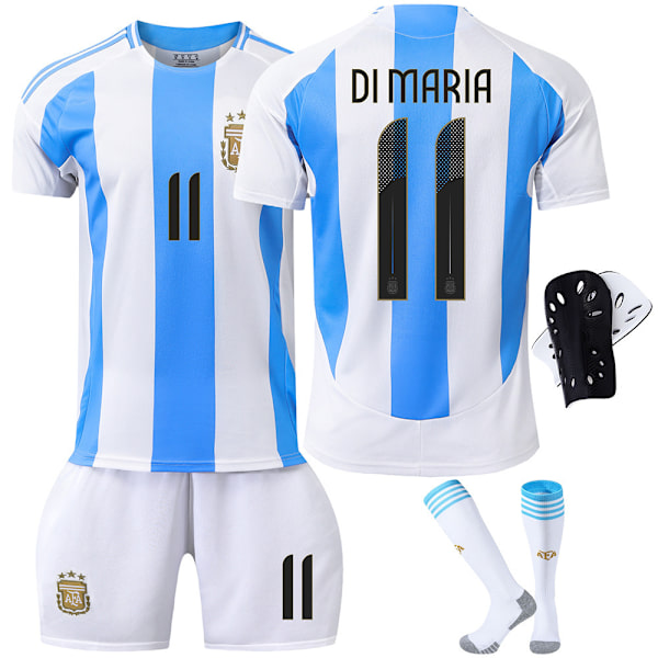 2024 Copa America Argentina hemmatröja för vuxna och barn med kort ärm fotbollströja, storlek 10 Messi träningströja 21 Dibara 18