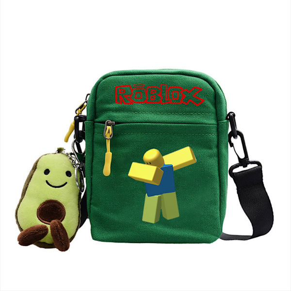 roblox axelväska - crossbody canvas väska - grön 6