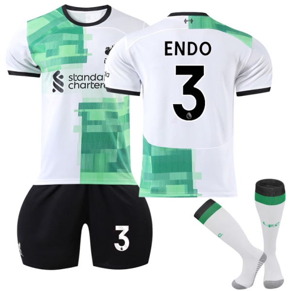 Nytt Liverpool bortamatch nummer 3 Far Eastern Airlines ENDO fotbollströja set With socks S