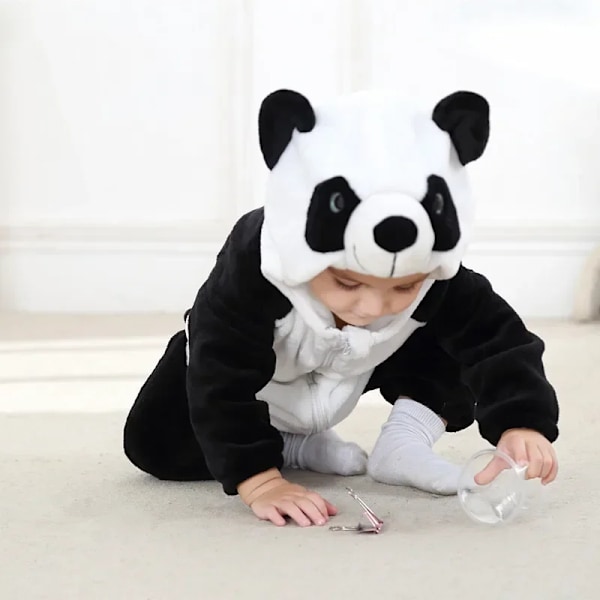 Unisex Baby Flannel Stitch Cosplay Romper Animal Onesie Kostym Huva Cartoon Outfit Suit 90(13-18M)-Anime mov 02