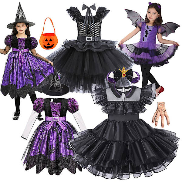 2023 Flickor Onsdags Cosplay Klänning Barn Prinsessan Klä Upp Vampirina Halloween Dräkt Barn Karneval Fest Förklädnad 2T Vampirina 14