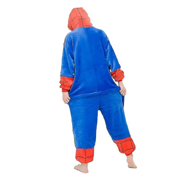 Halloween Barn Pojkar Flickor /stygn Onesie Pyjamas Hooded Jumpsuit Kostym Finklänning Sovkläder Pyjamas Pjs 3-8 år Hög kvalitet Red-Spiderman 3-4 Years
