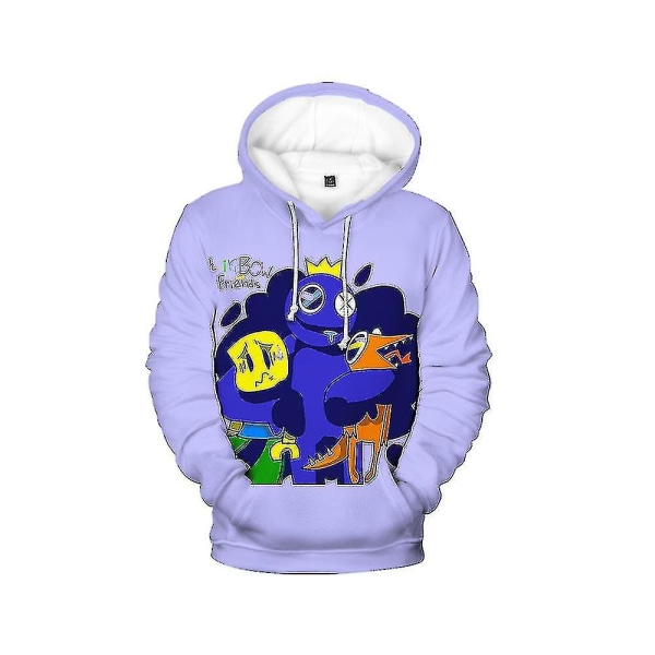 Barn Aldult Roblox Rainbow Friends Huvtröja 3d- print Luvtröjor Pullover Toppar A 110