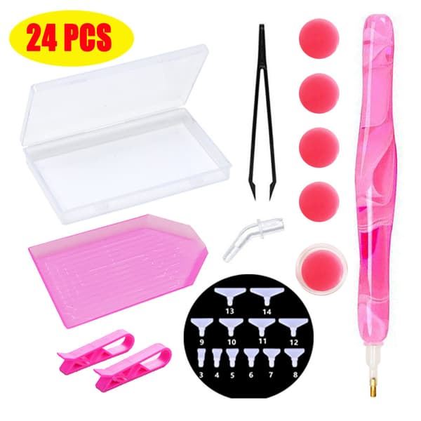 Diamond Painting Set Glitter Disk Powder Box