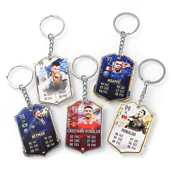 Football Club Keychain World Cup Akrylhänge Nyckelring De Bruyne 96