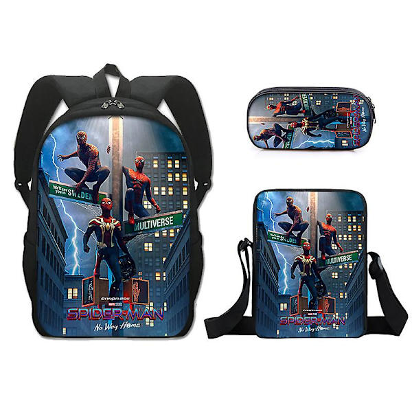 Tema Ryggsäck Pen Väska Skolväska Messenger Bag Tredelad