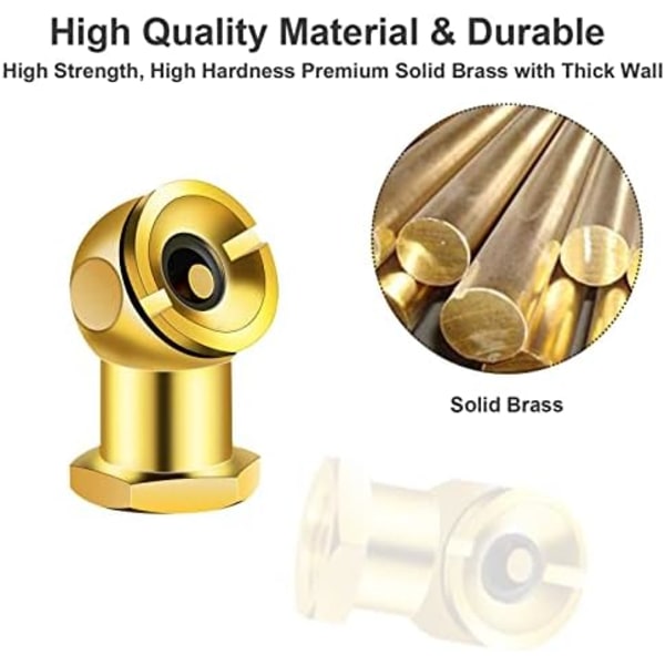 GODESON Ball Foot Air Chuck, 1/4&#34; FNPT Closed Flow däckchuck gjord av mässing, däckluftmunstycke för däckinflatormätare och luftkompressor( Ball Foot