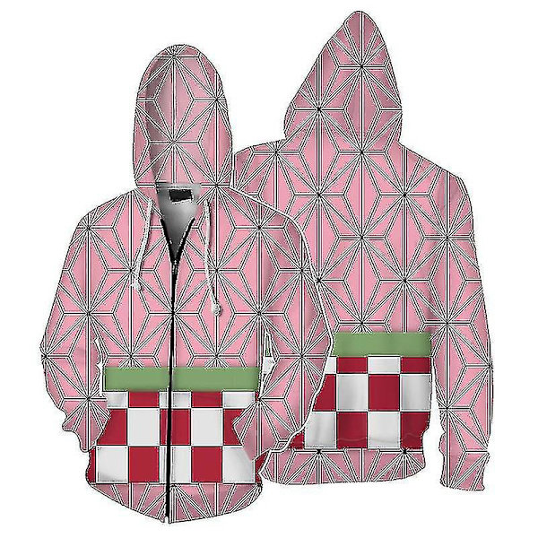 Barn Anime Demon Slayer Hoodie Vuxen Tanjirou Nezuko tröja Kamado Nezuko 2XL