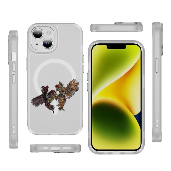 Creative Painted Pattern Matt Magsafe Magnetic Phone Case Lämplig för Iphone och andra modeller Style G Transparent Ypcx0324
