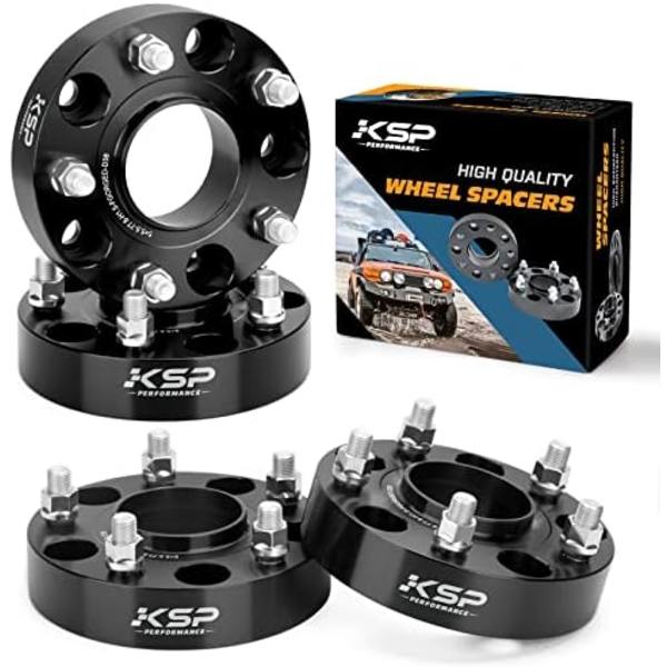 KSP 6X5.5 hjuldistanser för ram 1500 2019-2022,1.5&#34;(38mm) Real Forged Hub Centric Tire Spacer med 77.8mm navhål M14x1.5 dubbar/bultar f black 5 lug-M14X1.5