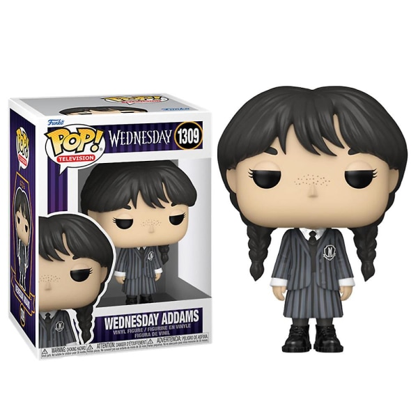 10cm Pop onsdag Addams Familj Action Figur Anime docka Akryl Söt dekoration Perifera tillbehör Födelsedagspresenter C 1309