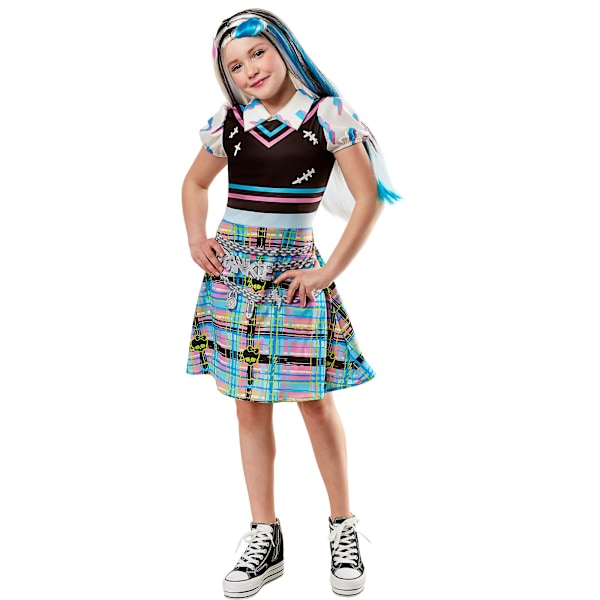 Monster High Girls Frankie Stein kostym Pink/Blue/Black 7-8 Years