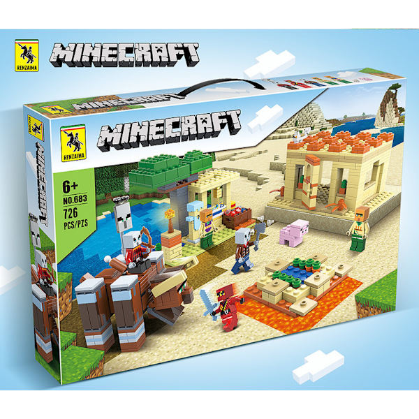 Minecraft block world village set