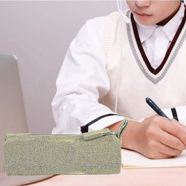 Enkelt Runda case på canvas med stor kapacitet Studentbrevpapper Multifunktionell brevpapperslåda style1