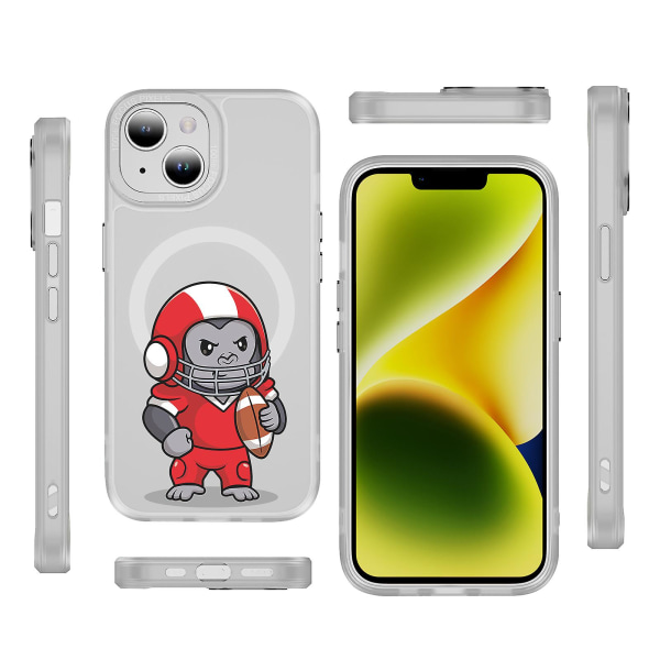 Creative Painted Pattern Matt Magsafe Magnetic Phone Case Lämplig för Iphone och andra modeller Style L Transparent Ypcx0124
