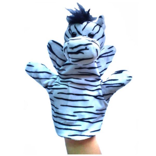 Handdockor leksaker - zebra - plyschleksaker