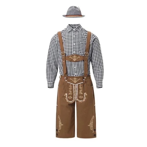 Man Kvinna Oktoberfest Kostym Traditionell Par Tysk Bayersk Öl Outfit Cosplay Oktoberfest Festival Festkläder M Men Full Set