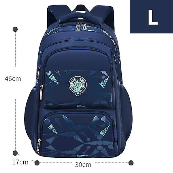 Grundskoleryggsäckar Vattentäta Barn Skolväskor För Pojkar Barn Reseryggsäck Ortopedisk skolväska Mochila Infantil L blue