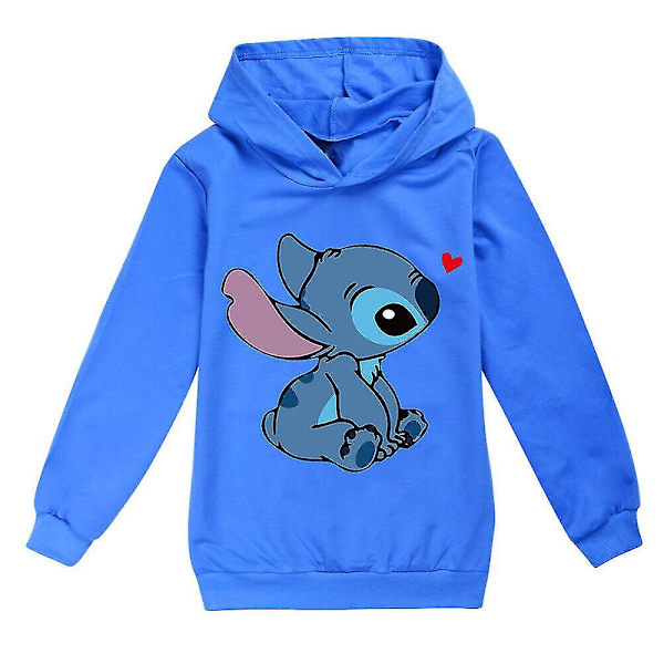 Barn Pojkar Flickor Lilo And Stitch Hoodies Toppar Sweatshirt 7-14 år Dark Blue 7-8 Years