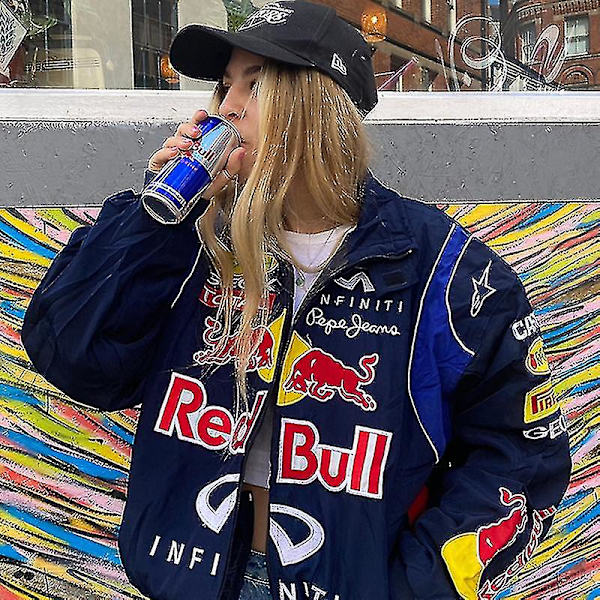 Rion Racing Jacka Vintage, Bomber Jacket Print, F1 Streetwear Jacka Y2k M