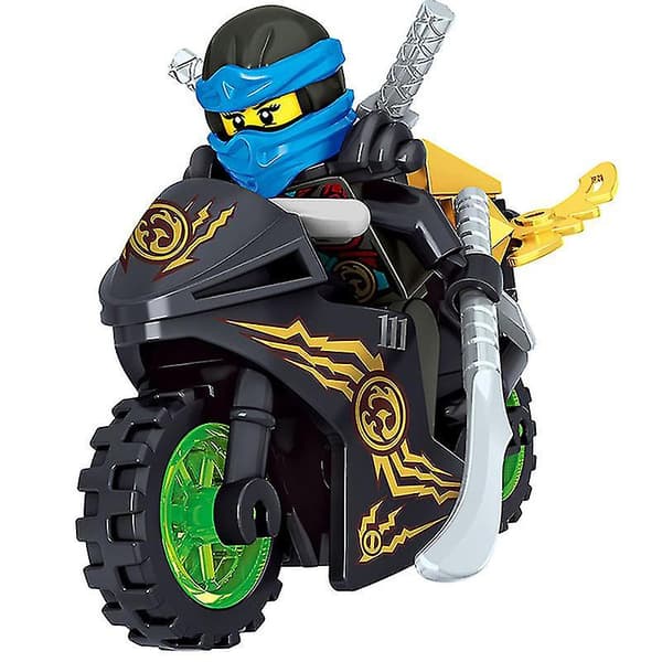 8-pack Ninja Motorcykel Set Minifigurer