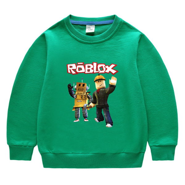 Roblox barntröja med rund hals - grön 130cm