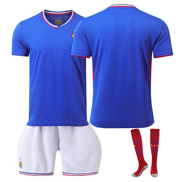 2024 EM-tröja för franska landslaget nr 10 Mbapi fotbollsuniform 7 Glezmann 9 Giloo 11 Bayle set numberless+socks xxl