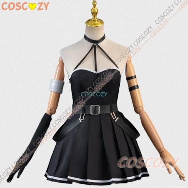 Ubel Cosplay Kostym Anime Frieren Beyond Journey's End Kvinnor Frieren Fern Svart Klänning Halloween Karneval Festkläder L Only wig