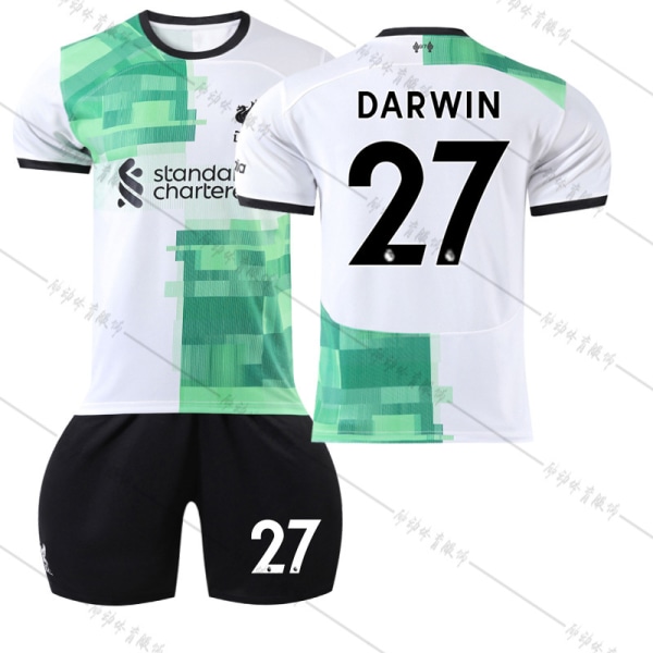 23 Liverpool borta fotbollströja NR 27 Darwin tröja #24