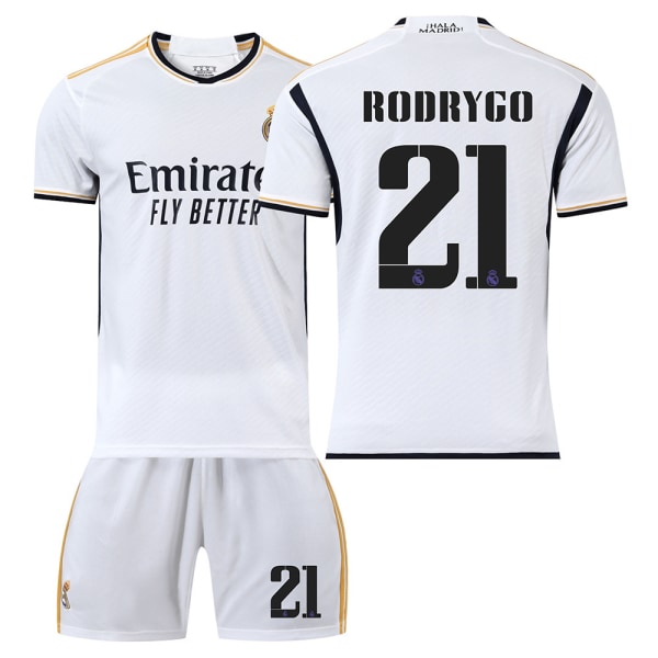 23 Real Madrid hemmafotbollströja nr 21 Rodrygo-tröja #M