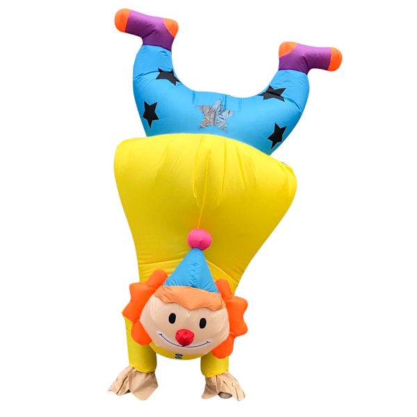 Vuxen Clown Uppblåsbar Dräkt Rolig Balett Uppblåsbar Dräkter för Halloween Purim Fancy Ballerina Cosplay Dräkter för Man Kvinna Fit for 150-195cm 1217 Handstand Clown