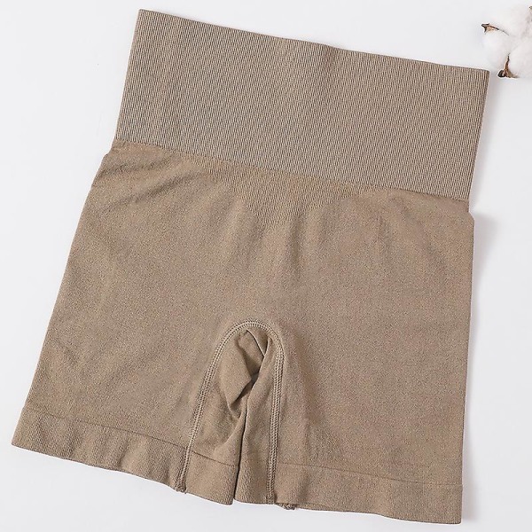 Sömlösa shorts med hög midja Kvinnor Hip Push Up Shorts Säkerhetsbyxor Fitness Boxer Trosa Magkontroll Underkläder Kalsonger Z M style2 khaki