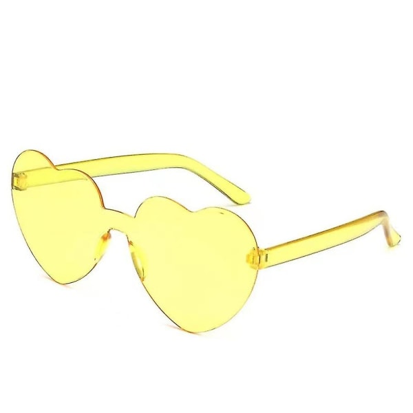 Heart Beautifygae 16st för kvinnor Transparent Heart Haped Beautifygae Buk Fun Beautifygae YELLOW